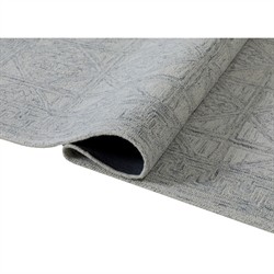 Lewi Updated Traditional Light Blue Wool Diamond Patterned Rug - 5'x8'|