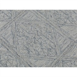 Lewi Updated Traditional Light Blue Wool Diamond Patterned Rug - 5'x8'|