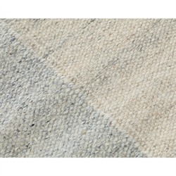 Lemuel Coastal Beach  Light Blue Wool Bordered Patterned Rug - 5'x8'|