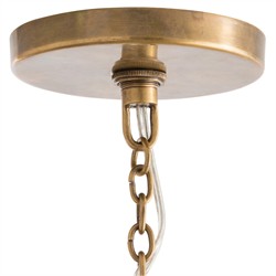 Analise Traditional Vintage Brass Leaf Tiered Chandelier|