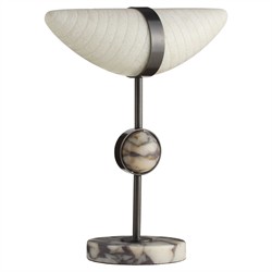 Norbert Coastal White Ricestone Horn Sculpture|