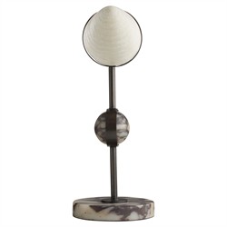 Norbert Coastal White Ricestone Horn Sculpture|