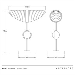 Norbert Coastal White Ricestone Horn Sculpture|