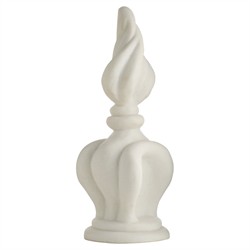 Marilyn French Country White Ricestone Flame Finial Sculpture|