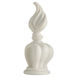 Marilyn French Country White Ricestone Flame Finial Sculpture|
