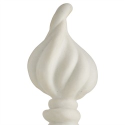 Marilyn French Country White Ricestone Flame Finial Sculpture|