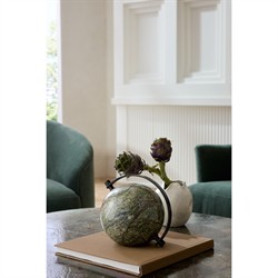 Milo Modern Green Jungle Marble Globe Sculpture|