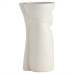 Maud Modern Classic White Ceramic Decorative Vase - Set of 2|