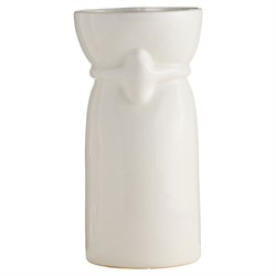 Maud Modern Classic White Ceramic Decorative Vase - Set of 2|