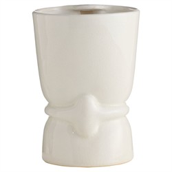 Maud Modern Classic White Ceramic Decorative Vase - Set of 2|