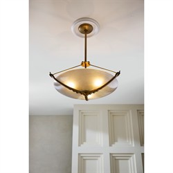 Karlsen Modern Frosted Glass Disc Semi Flush Mount|