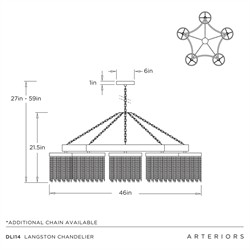 Langston Updated Traditional Vintage Brass Tassel Chandelier|