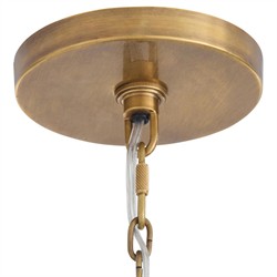 Langston Updated Traditional Vintage Brass Tassel Chandelier|
