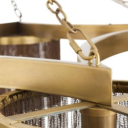 Langston Updated Traditional Vintage Brass Tassel Chandelier|