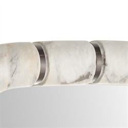 Trevino Modern Grey Marbled Resin Rectangular Wall Mirror|