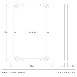 Trevino Modern Grey Marbled Resin Rectangular Wall Mirror|