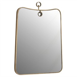 Lennox Modern Classic Antique Brass Suspended Wall Mirror|