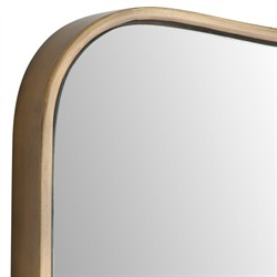 Lennox Modern Classic Antique Brass Suspended Wall Mirror|