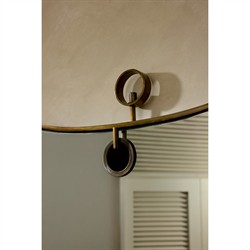 Lennox Modern Classic Antique Brass Suspended Wall Mirror|
