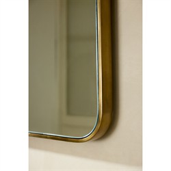 Lennox Modern Classic Antique Brass Suspended Wall Mirror|