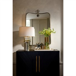 Lennox Modern Classic Antique Brass Suspended Wall Mirror|