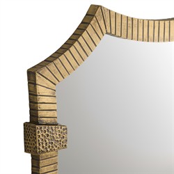 Monty Traditional Antique Brass Clasped Octagonal Wall Mirror|