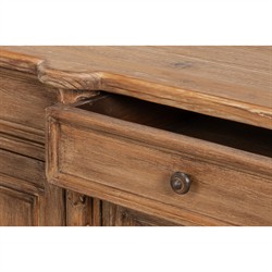 Callow French Country Distressed Natural Pine Wood Sideboard|