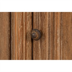 Callow French Country Distressed Natural Pine Wood Sideboard|