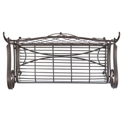 Anise French Country Rustic Brown Iron Outdoor Garden Bench|