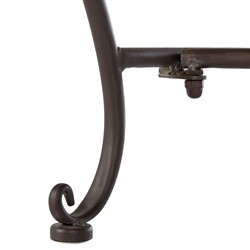 Anise French Country Rustic Brown Iron Outdoor Garden Bench|