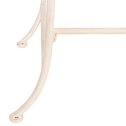 Arieth French Country Cream Iron Outdoor Garden Bench|