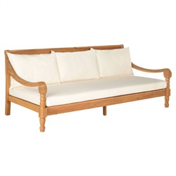 Clara French Country Natural Acacia Outdoor Daybed|