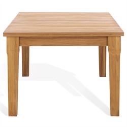 Camila Coastal Beach Natural Teak Rectangular Outdoor Coffee Table|