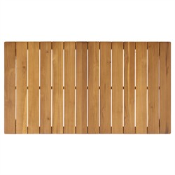 Camila Coastal Beach Natural Teak Rectangular Outdoor Coffee Table|