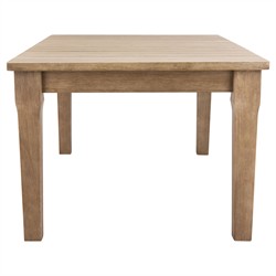 Camila Coastal Beach Natural Brown Wood Rectangular Outdoor Coffee Table|