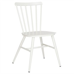 Elaine Modern Classic White Aluminum Outdoor Dining Chair - Set of 2|