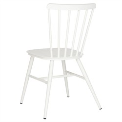 Elaine Modern Classic White Aluminum Outdoor Dining Chair - Set of 2|