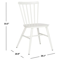 Elaine Modern Classic White Aluminum Outdoor Dining Chair - Set of 2|