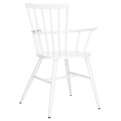 Elaine Modern Classic White Aluminum Outdoor Dining Arm Chair - Set of 2|