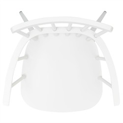 Elaine Modern Classic White Aluminum Outdoor Dining Arm Chair - Set of 2|