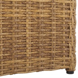 Kylie Coastal Beach Brown Woven Wicker Outdoor Dining Arm Chair|