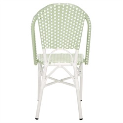 Harley Modern Classic Green Woven Outdoor Bistro Chair - Set of 2|