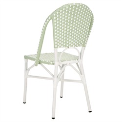 Harley Modern Classic Green Woven Outdoor Bistro Chair - Set of 2|