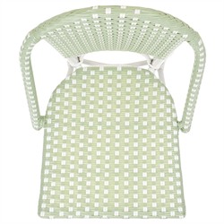 Harley Modern Classic Green Woven Outdoor Bistro Chair - Set of 2|