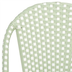Harley Modern Classic Green Woven Outdoor Bistro Chair - Set of 2|