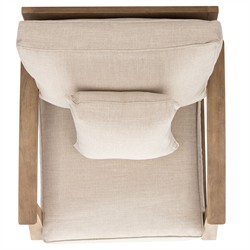 Camila Coastal Beach Beige Outdoor Lounge Arm Chair|