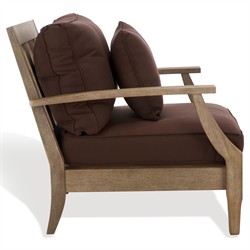 Camila Coastal Beach Dark Brown Outdoor Lounge Arm Chair|