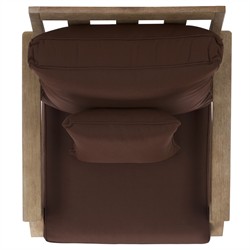 Camila Coastal Beach Dark Brown Outdoor Lounge Arm Chair|