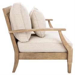 Camila Coastal Beach Beige Outdoor Loveseat|