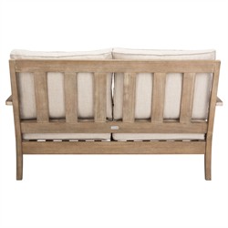 Camila Coastal Beach Beige Outdoor Loveseat|